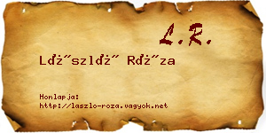 László Róza névjegykártya