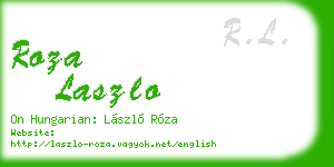 roza laszlo business card
