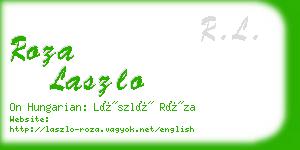 roza laszlo business card